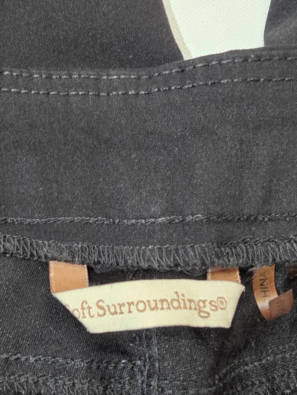Soft Surroundings Chino Pants Womens Black High Rise Minimalist Business Casual - Picture 2 of 5